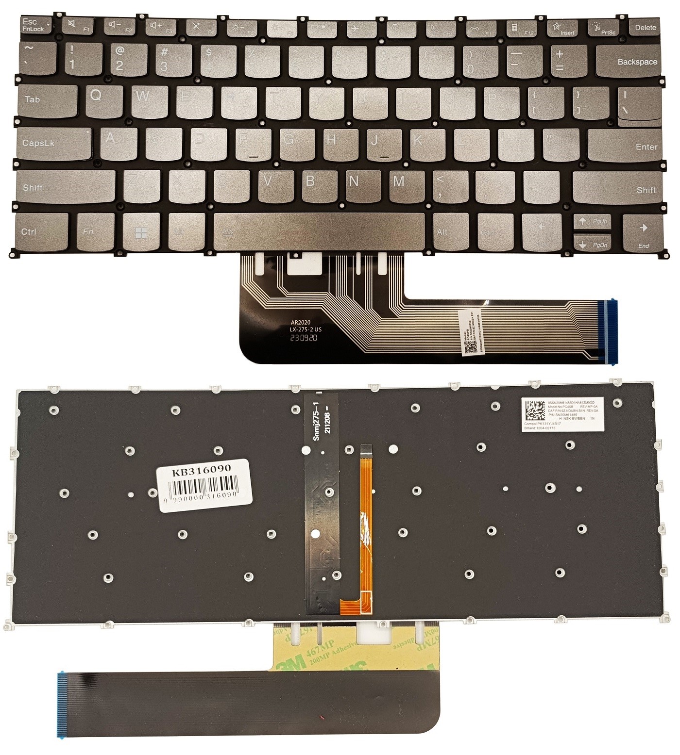 Keyboard LENOVO Thinkbook 14 G2 ITL, koos backlight, US