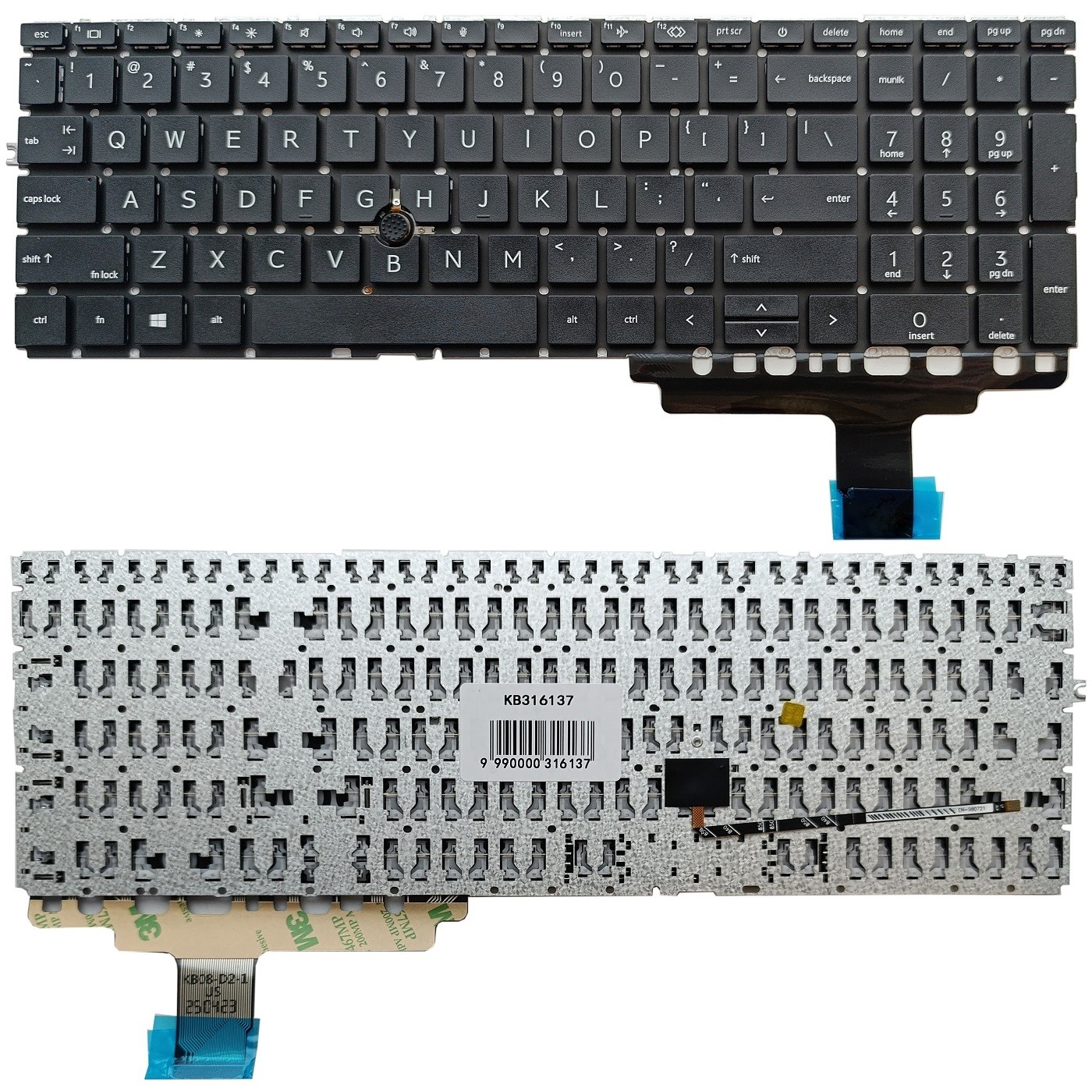Keyboard HP EliteBook 850 G8, koos trackpoint