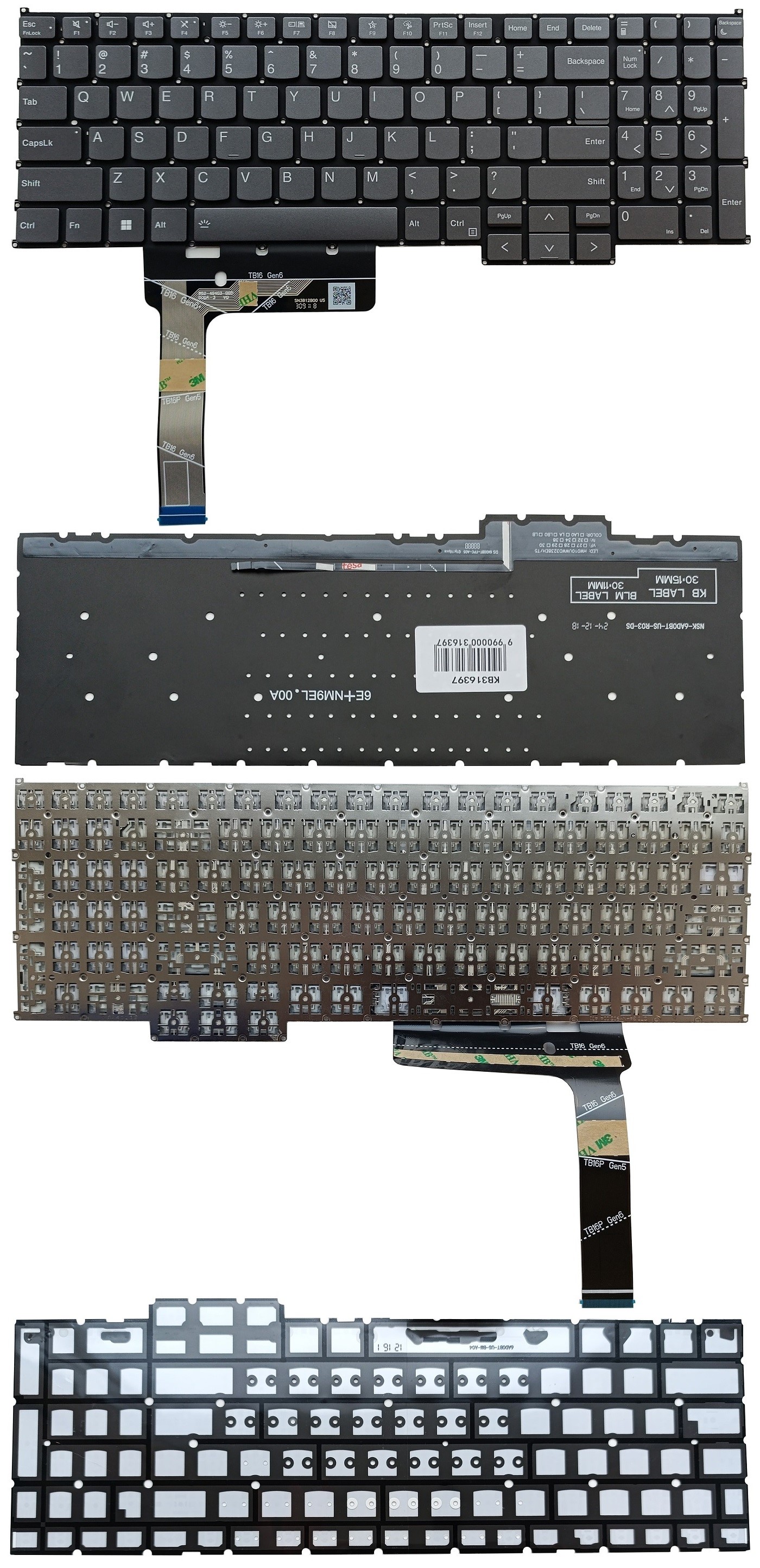 Keyboard LENOVO Thinkbook 16 G6, koos backlight, US