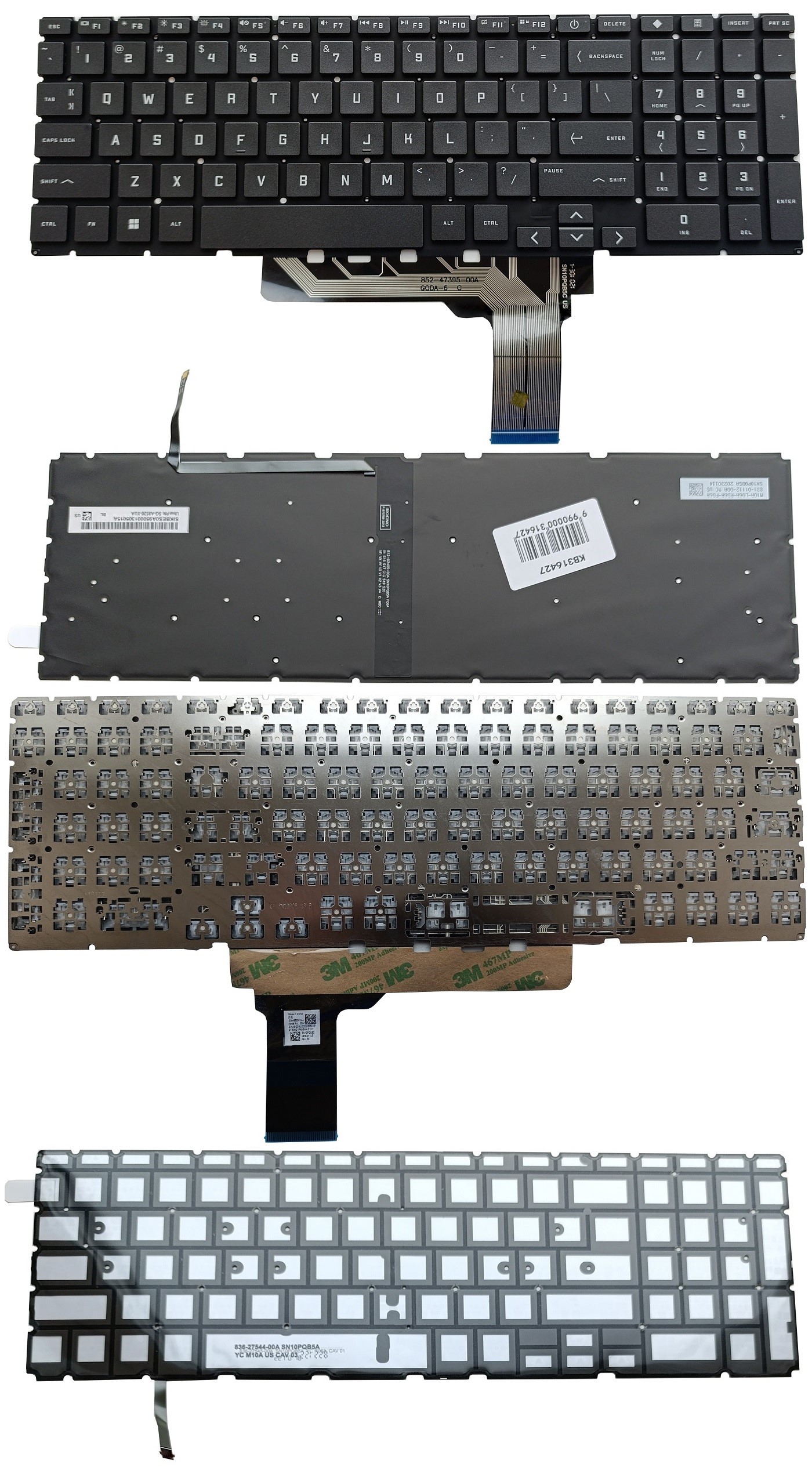 Keyboard HP Victus 16-R, 16-E, 16-D, 16-S, koos backlight, US