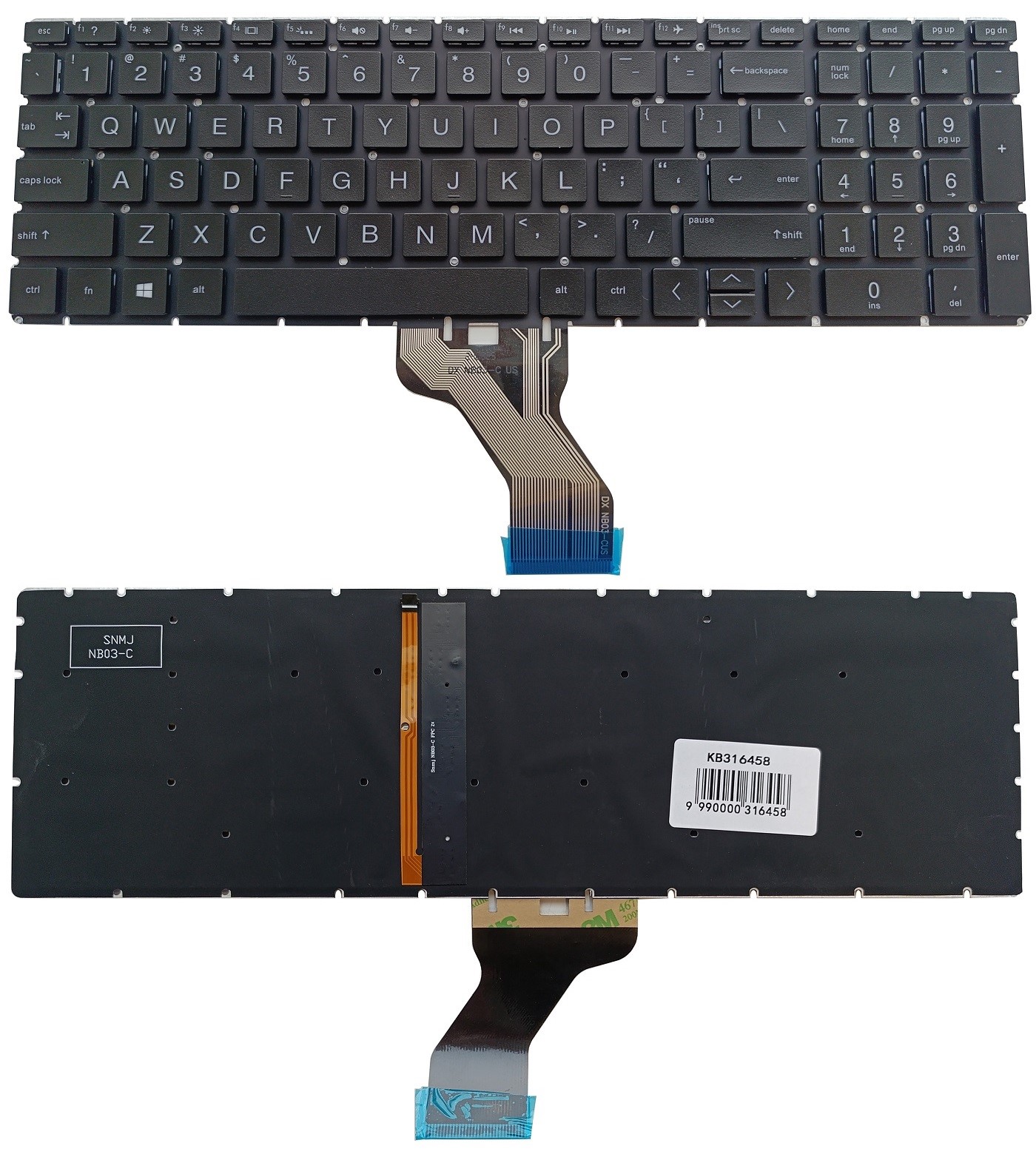 Keyboard HP Pavilion 15-CX, 15-DS, koos backlight, US