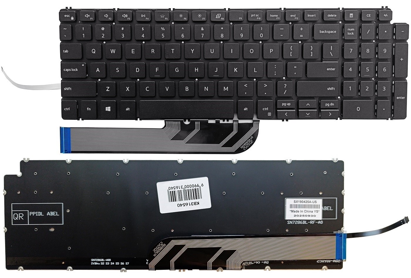 Keyboard DELL Vostro 3501, 3505, Inspiron 5598, 5584, 5502, koos backlight, US