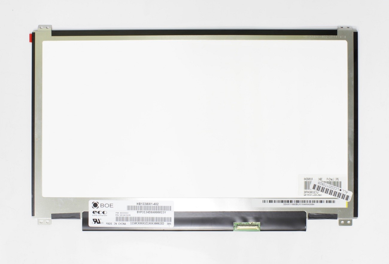 LCD ekraan 13.3" 1366x768 HD, LED, SLIM, läikiv, 30pin (parem) EDP, A+