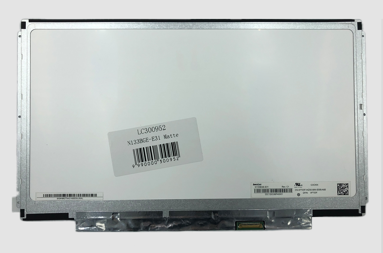 Sülearvuti ekraan 13.3" 1366x768 HD, LED, SLIM, matt, 30pin (parem), A+