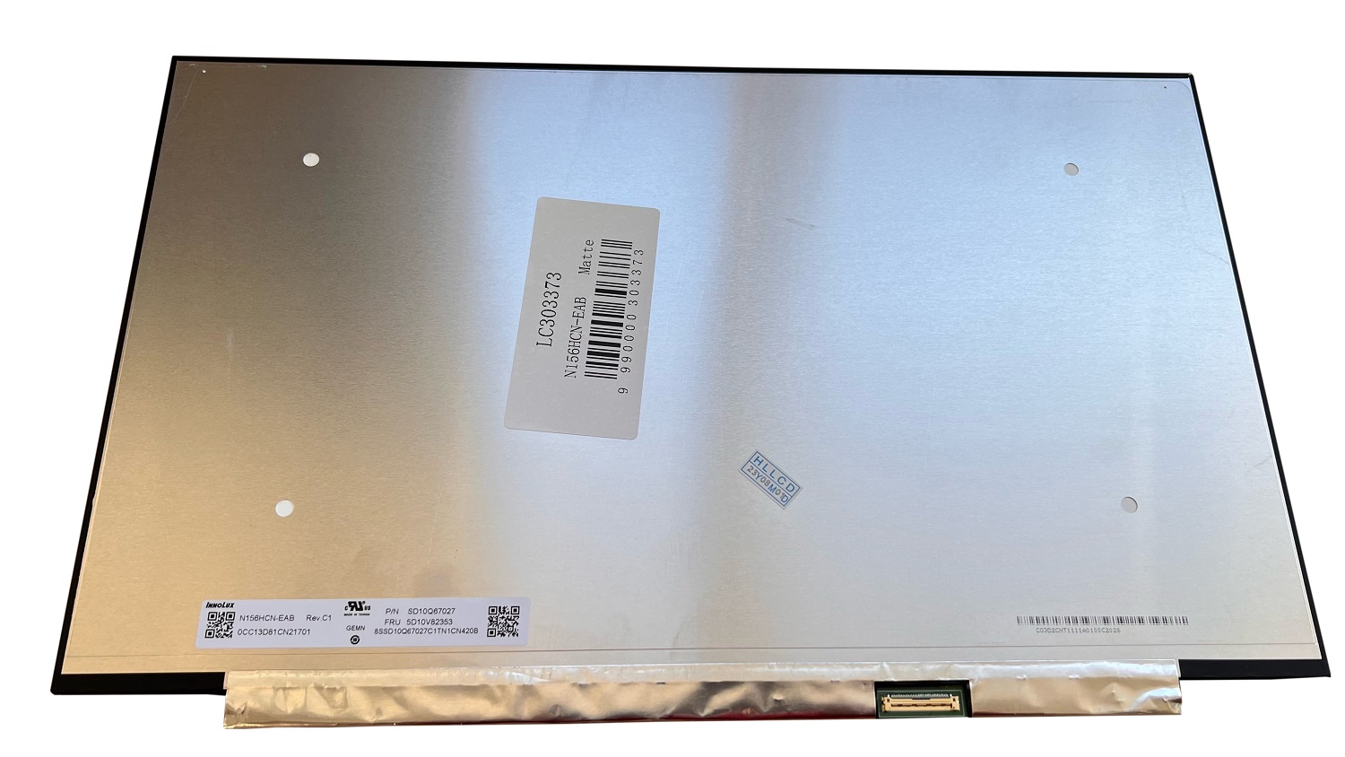 LCD puutetundlik ekraan 15.6" 1920x1080 FHD, LED, SLIM, matt, 40pin kitsas (paremal), A+
