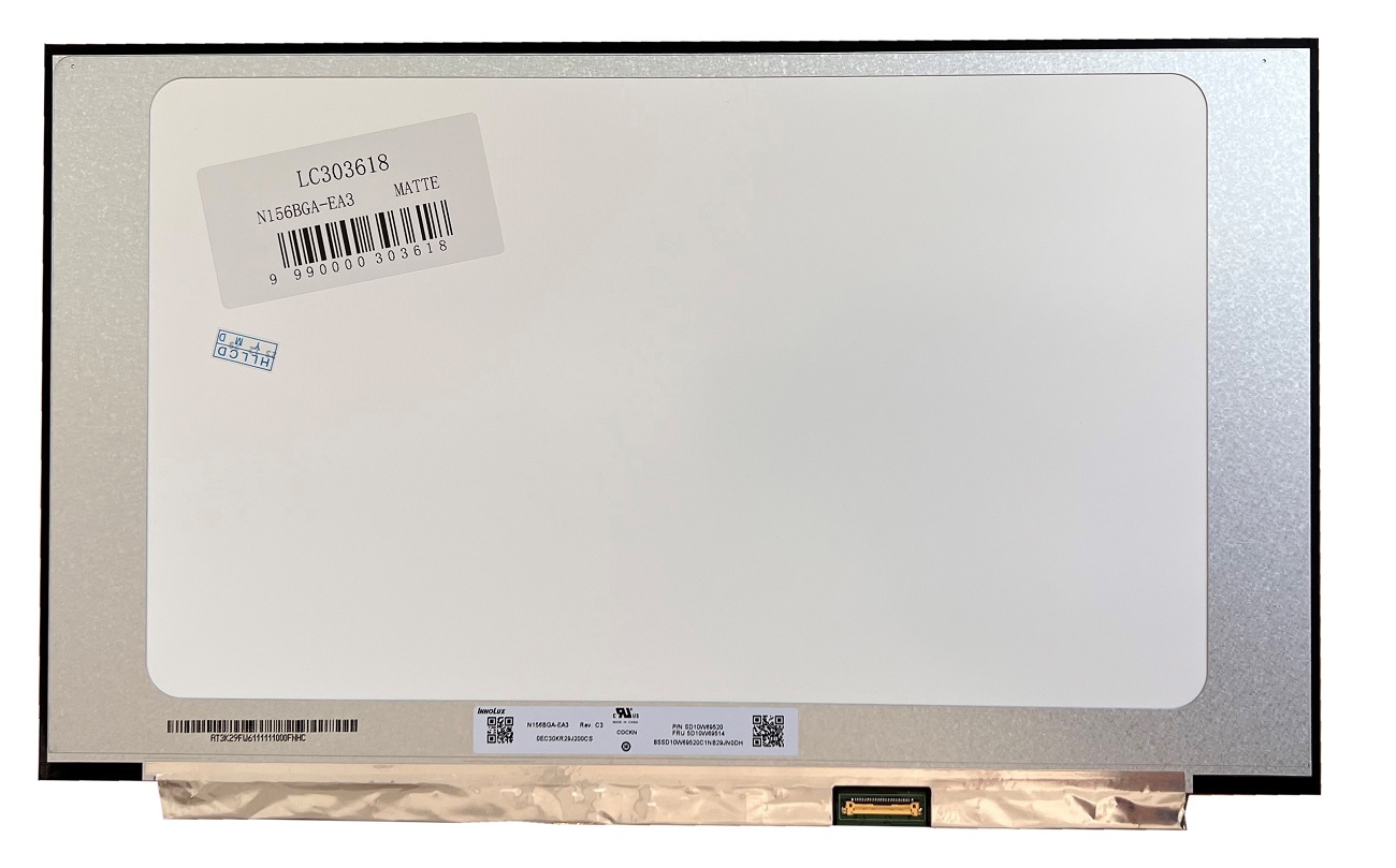 LCD ekraan 15.6" 1366x768 HD, LED, matt, SLIM, 30pin (parem) EDP, A+