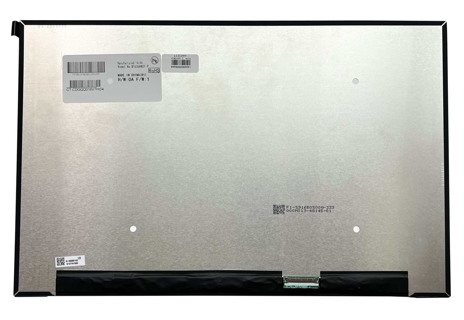 LCD ekraan 16.0" 1920x1200 WUXGA, LED, SLIM, matt, 40pin (paremal), A+