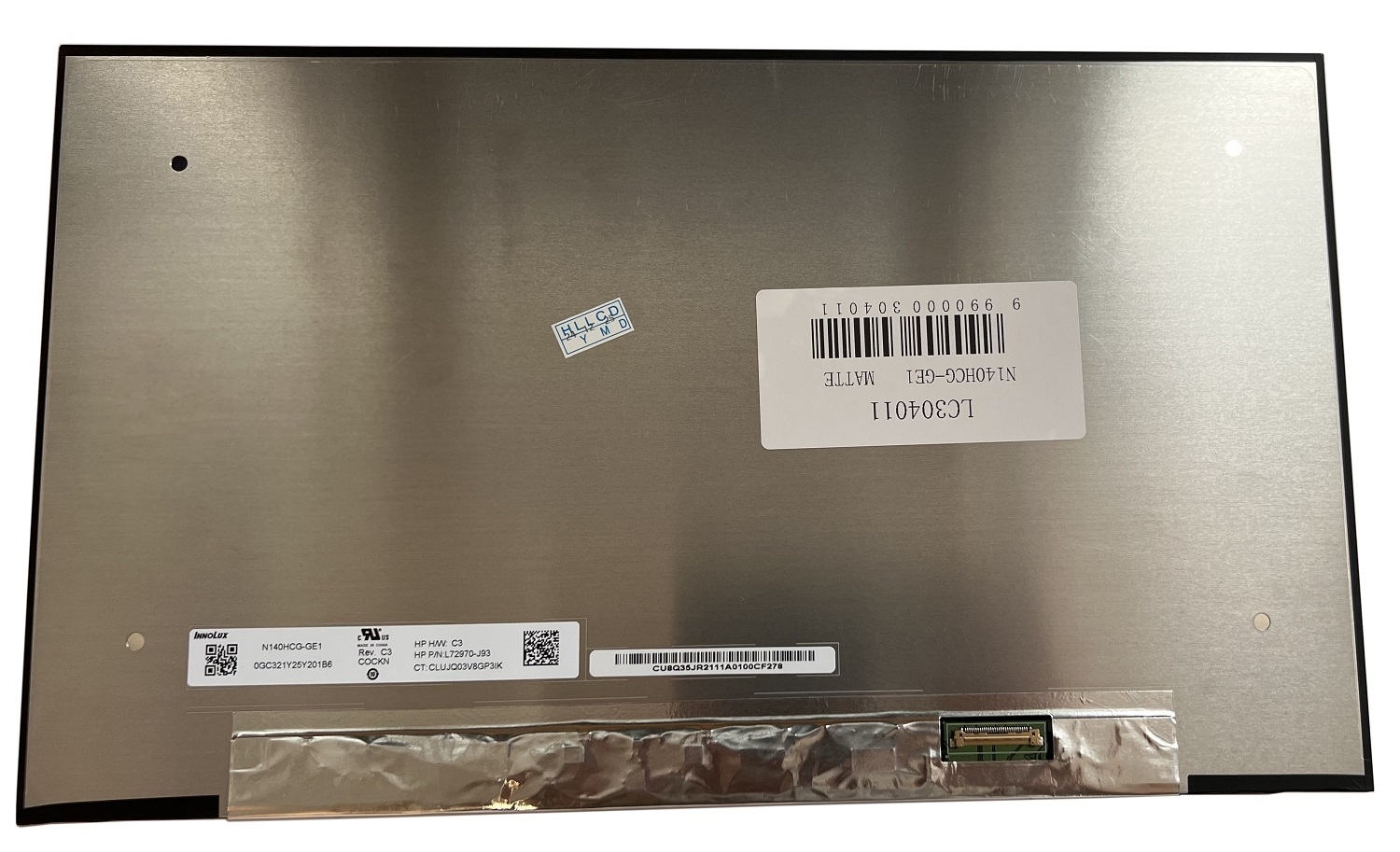 Sülearvuti ekraan 14.0" 1920x1080 FHD, LED, IPS, SLIM, matt, 30pin (paremal), A+