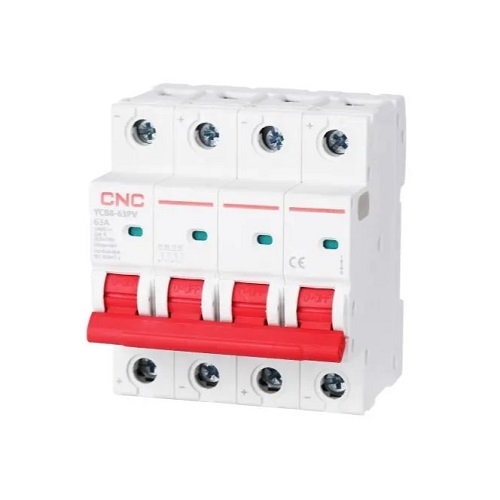 Миниатюрный DC автоматический выключатель, 4P, 63A, кат. A, 1000VDC, 6 кА
