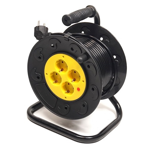 Extension Cord koos Reel 15m, 4 sockets, 3x1.5mm2