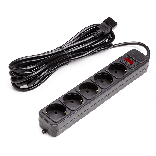 UPS-Rated Extension Cord 5m, 5 sockets, koos switch, must