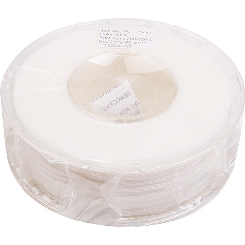3D Printing Filament TPU, 1.75mm, 1kg, Valge