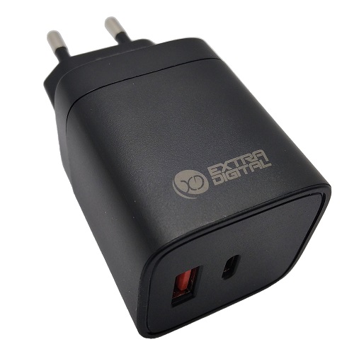 Laadija EXTRA DIGITAL GaN USB Type-C, USB Type-A: 45W, PPS