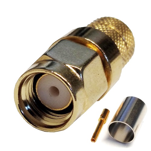 RPSMA-male Crimp Connector jaoks RG6 Kaabel