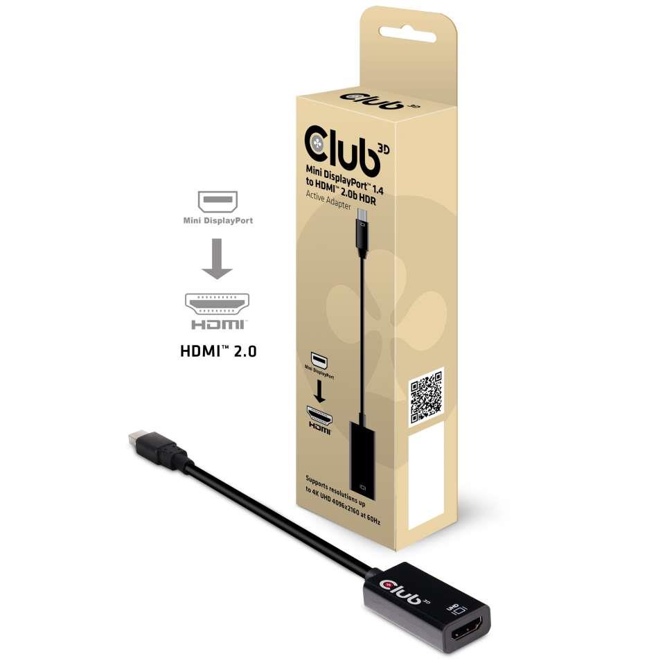 Mini DP HDMI aktiivne adapter CAC-1180 Club3D