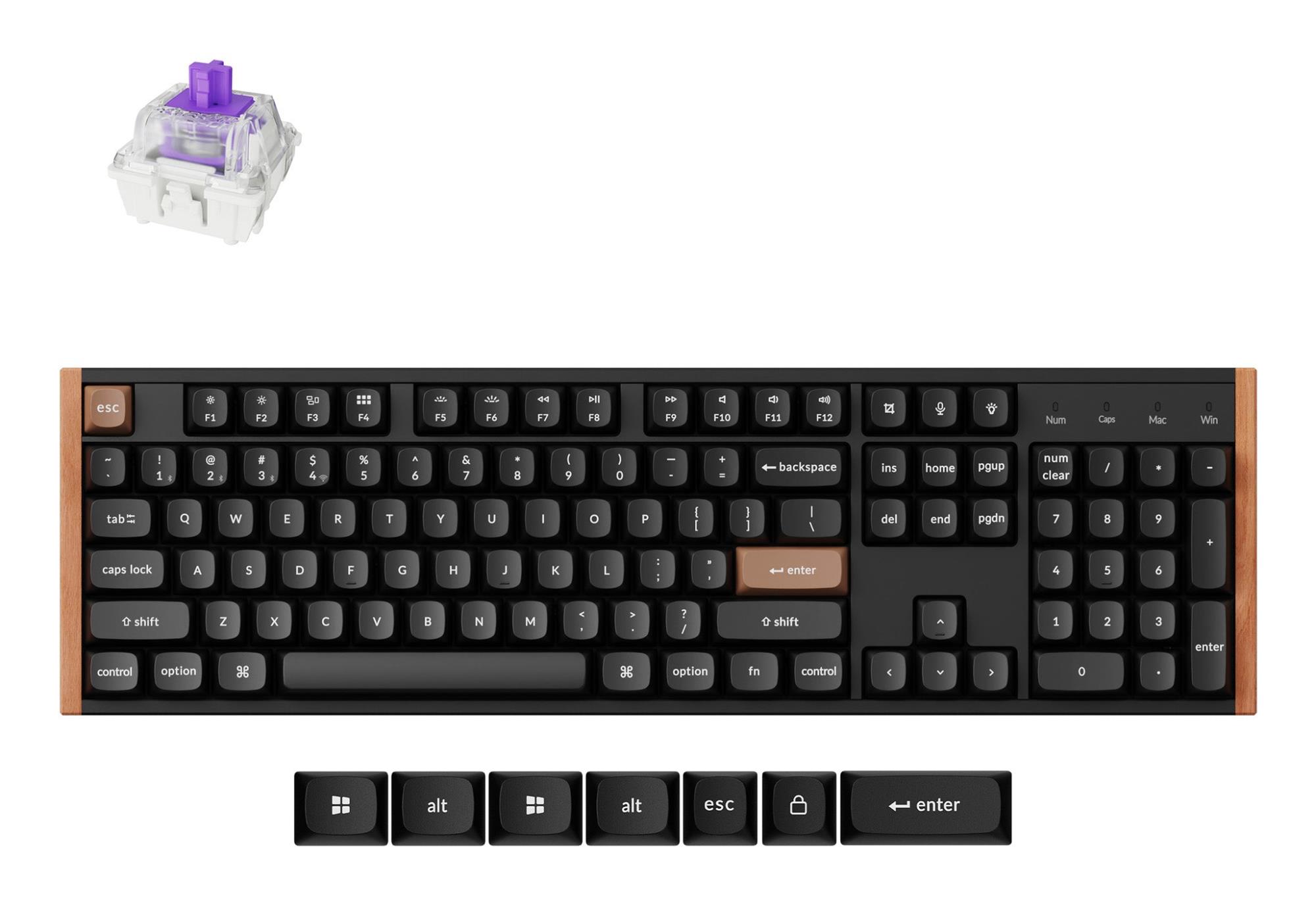 Juhtmevaba klaviatuur KEYCHRON K10 HE Special Ed. must