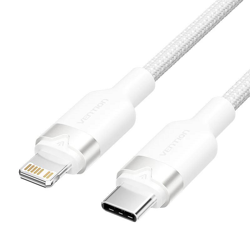 Kaabel USB-C Lightning-le 2m valge Vention