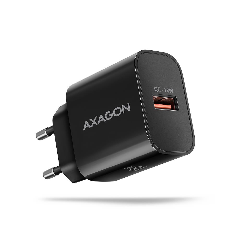 Axagon seina USB laadija 18W 1 port must ACU-QC18