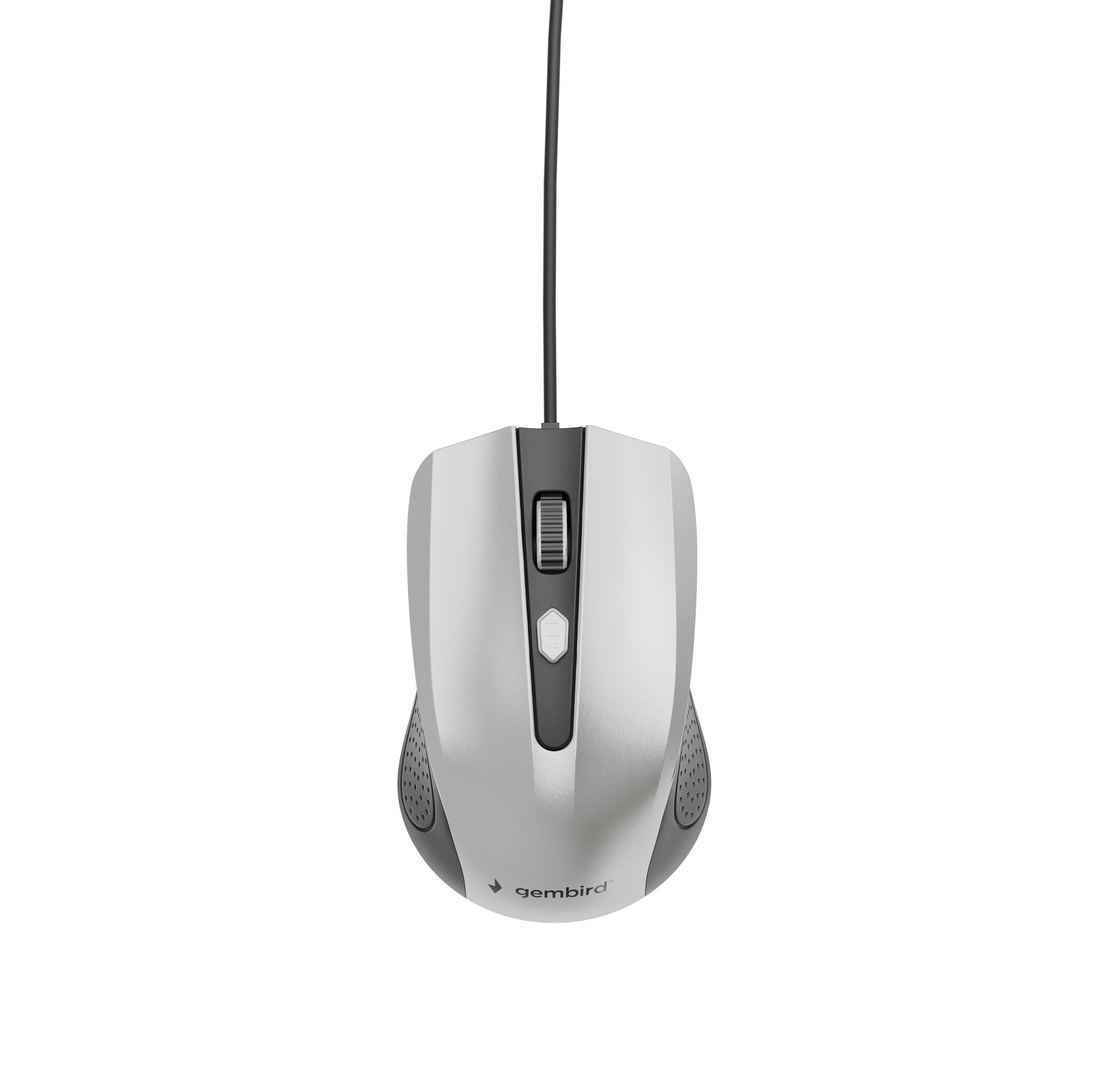 Gembird USB optiline hiir must/hõbedane