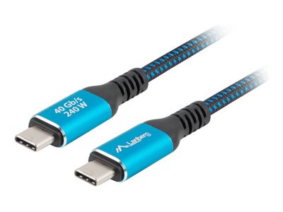 Lanberg USB-C M/M 4.0 kaabel 1.5m 240W 8K must