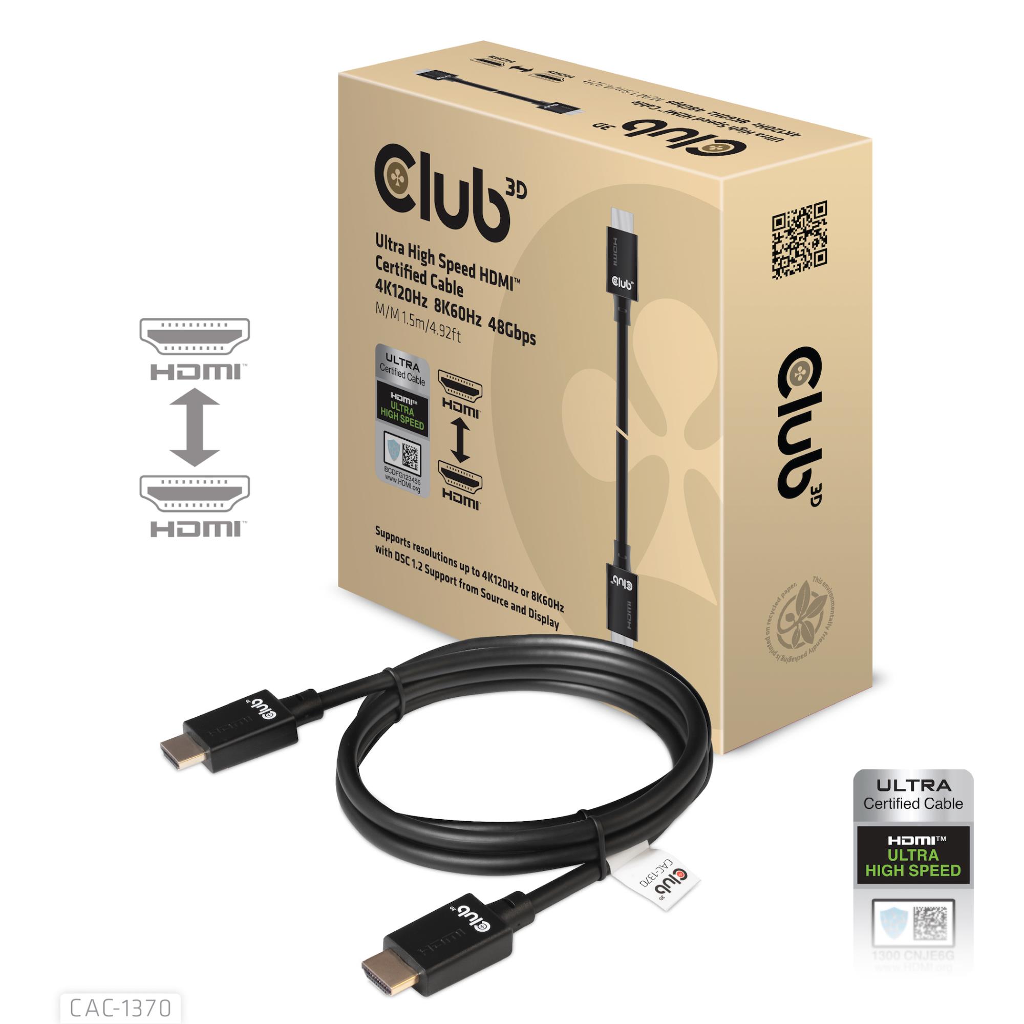 HDMI kaabel 1.5m CAC-1370 Club3D
