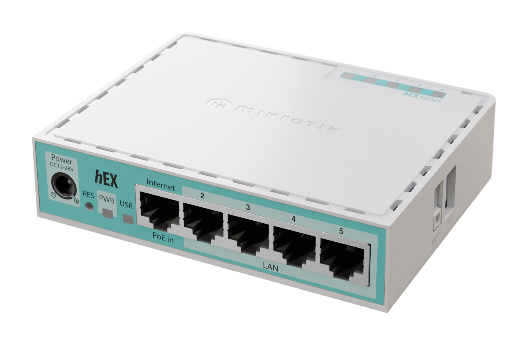 Võrgu ruuter MIKROTIK Hex E50UG 5 porti 1000M
