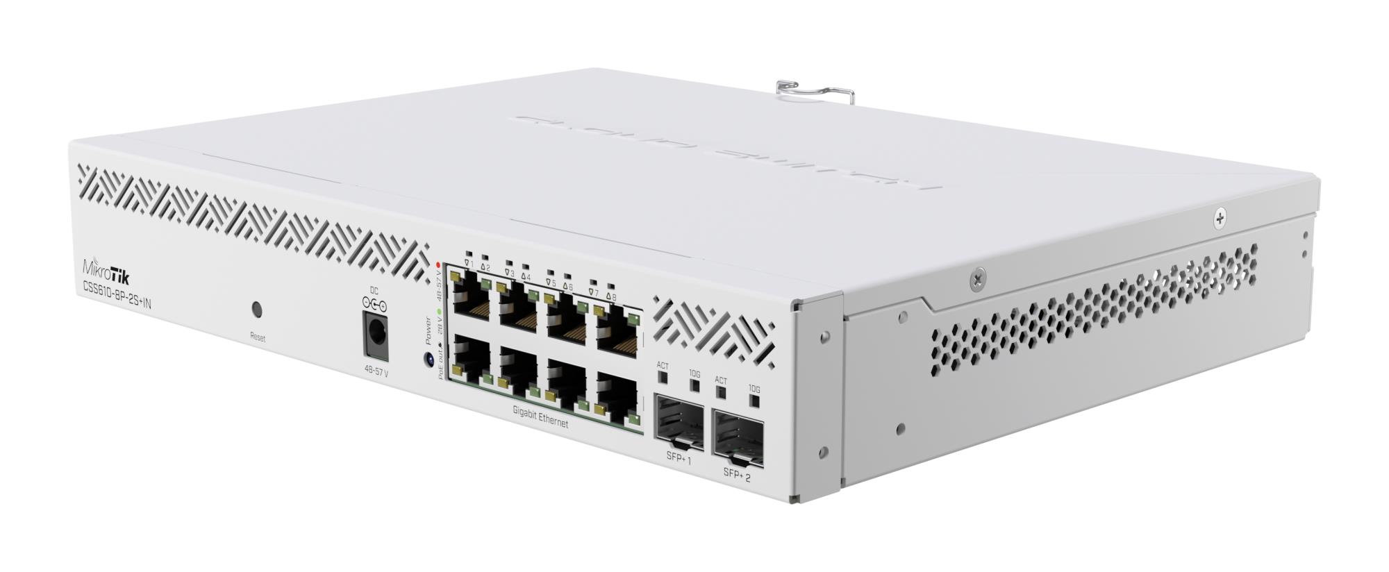 Kommutaator MIKROTIK CSS610-8P-2S+IN 8xGbE 2xSFP+