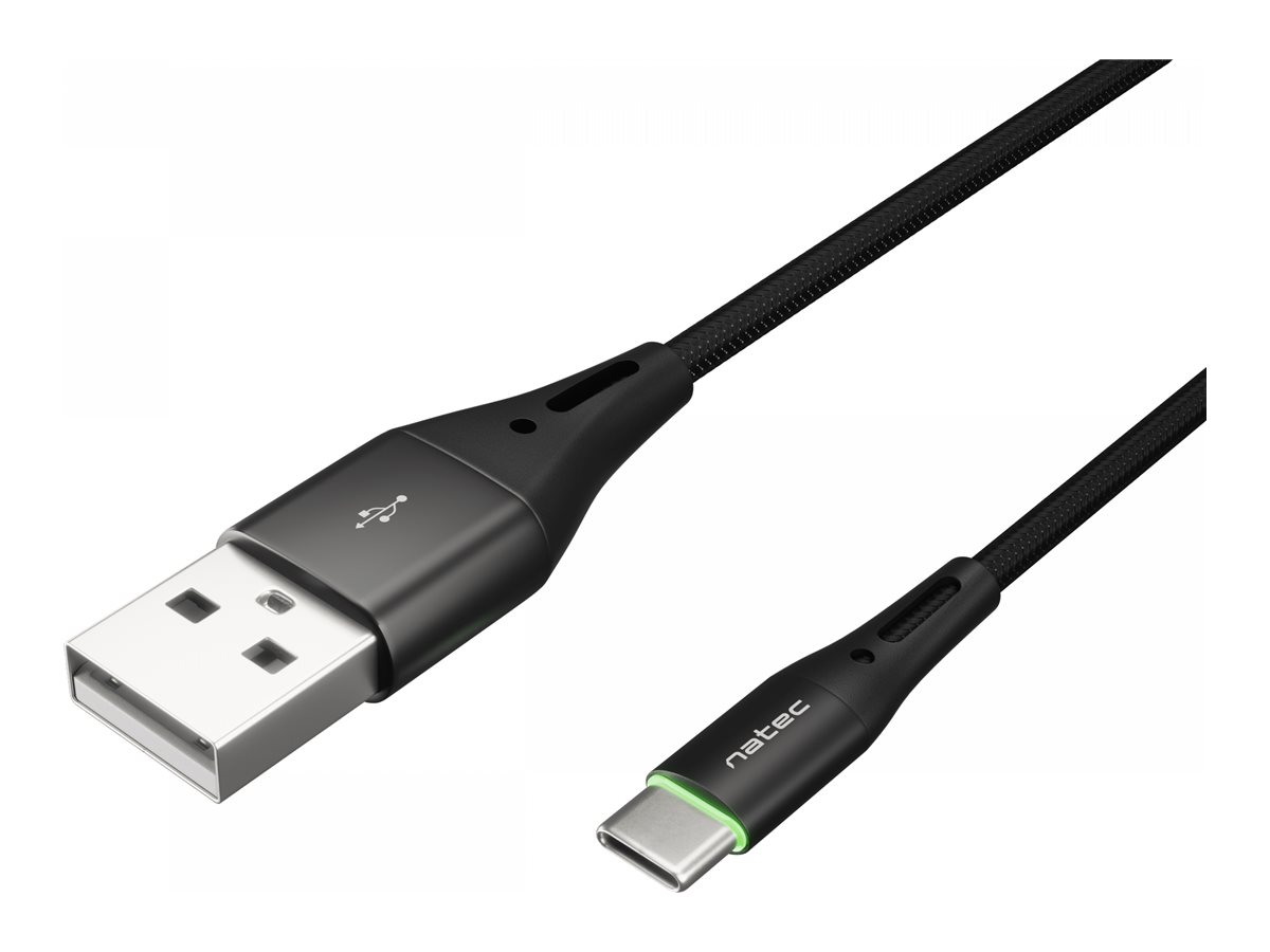 Natec Prati USB-C/A 2.0 kaabel 1m LED-iga