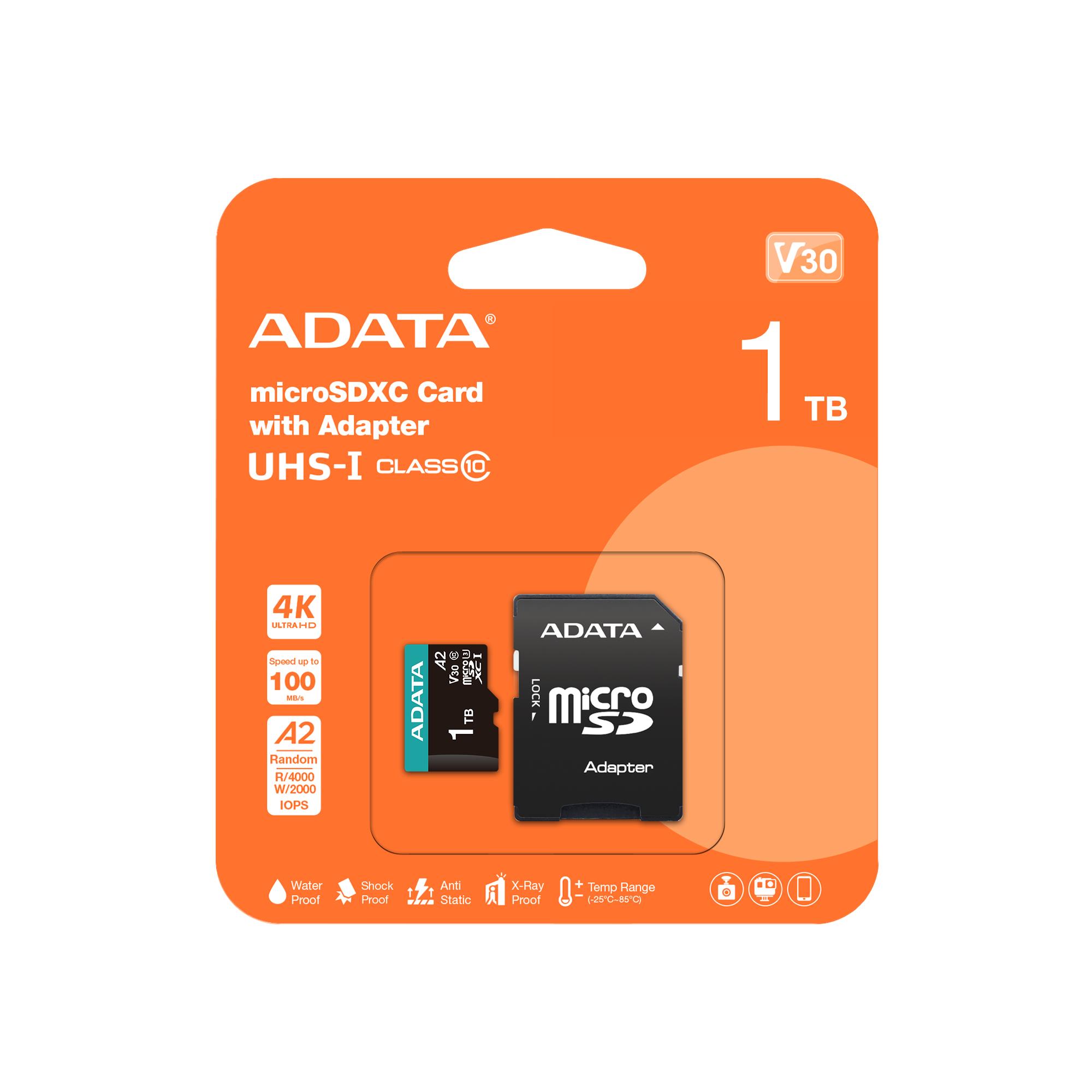 Mälukaart ADATA Micro SDXC 1TB adapteriga