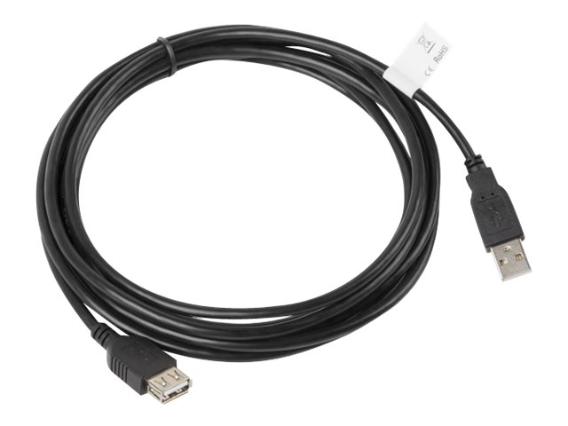 Lanberg USB 2.0 pikenduskaabel 3m must