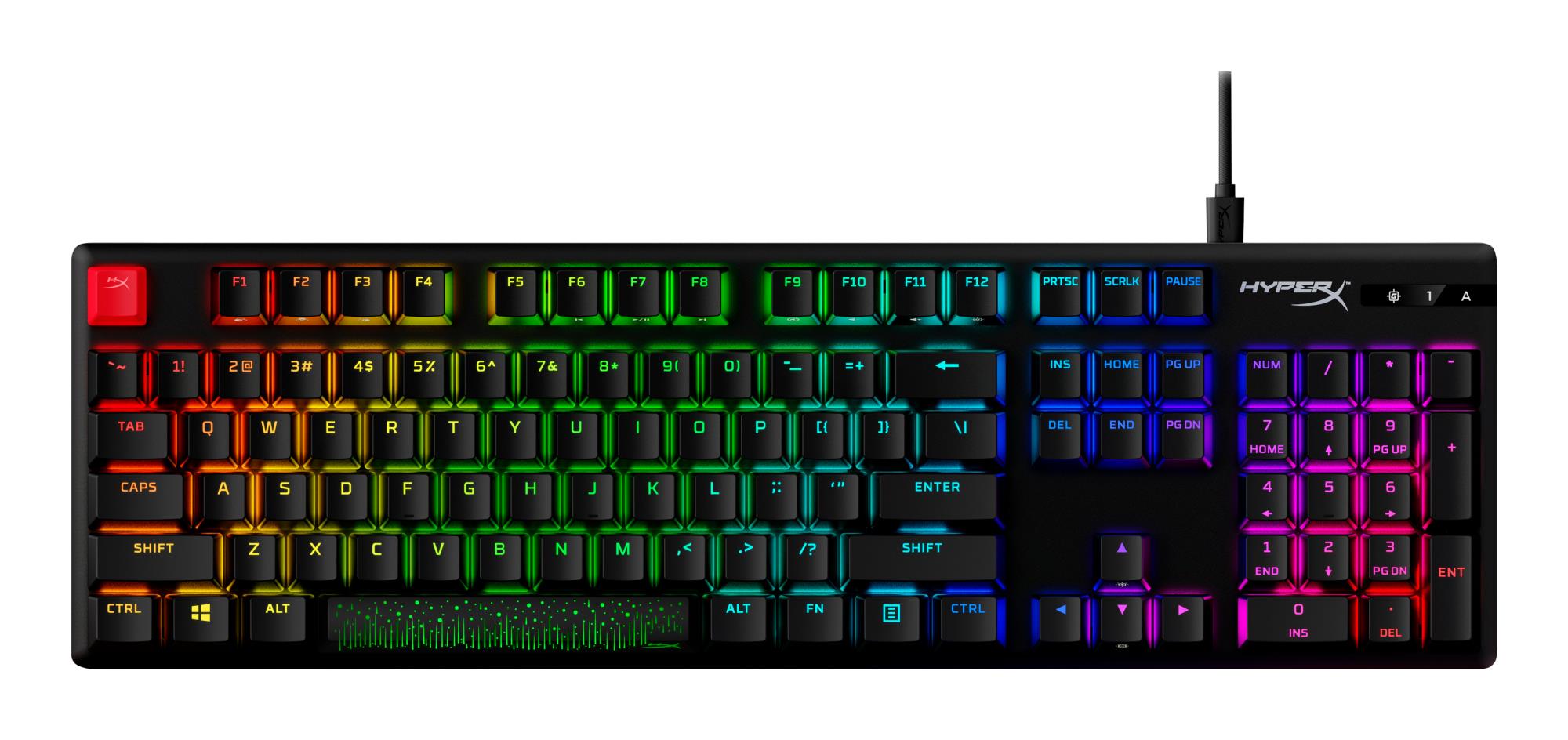 HyperX Alloy Origins PBT klaviatuur HX Blue lülitid