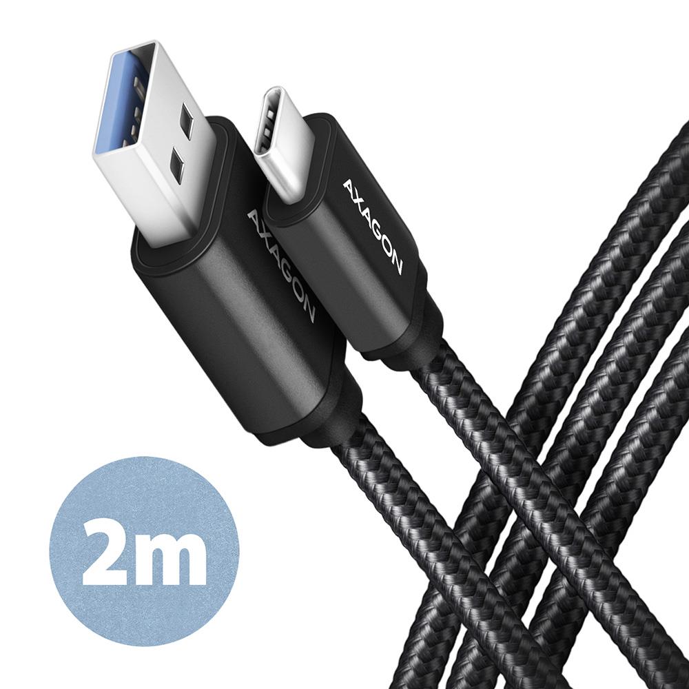 Axagon USB-C USB3.2 kaabel 2m must BUCM3-AM20AB