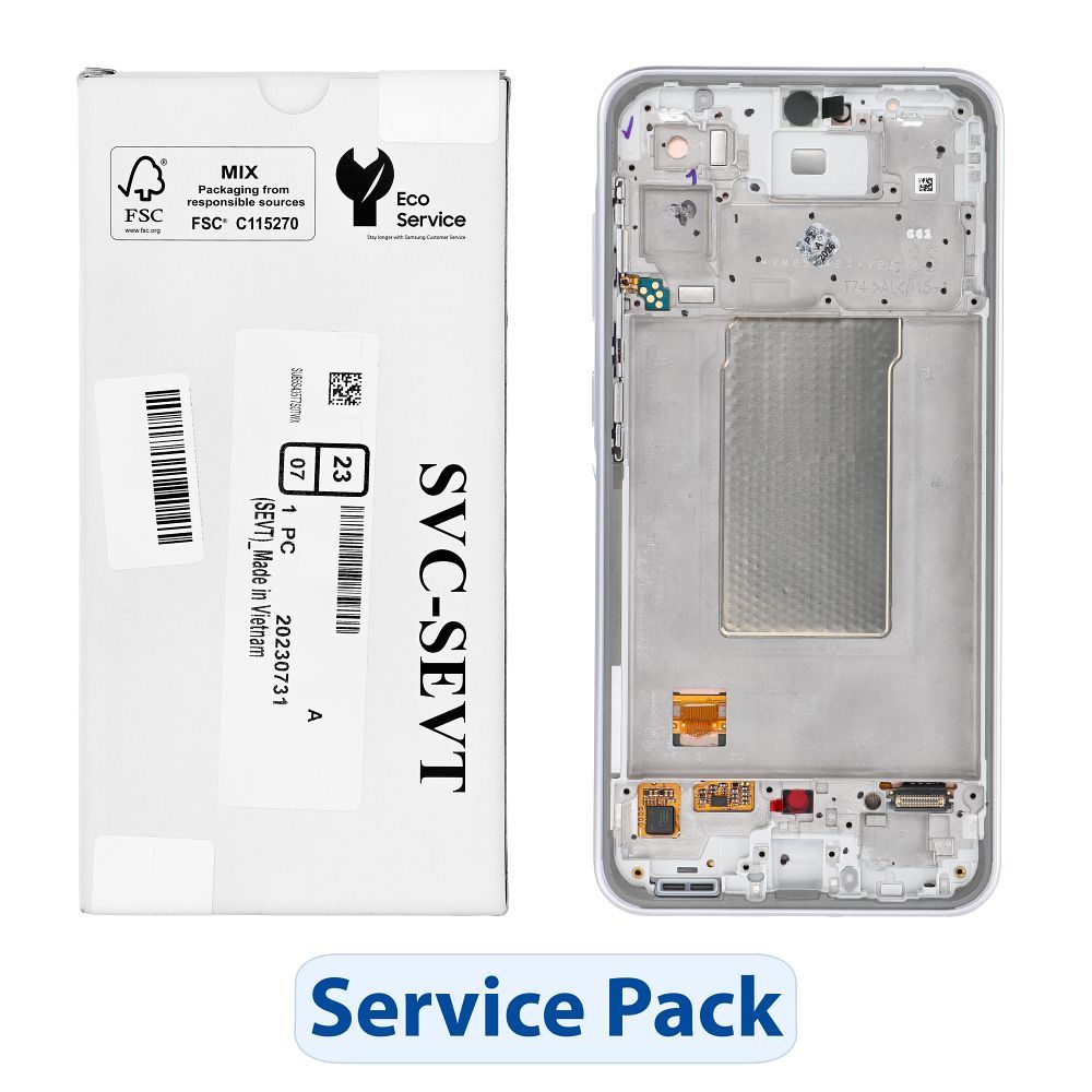 ServicePack LCD ekraan SAMSUNG A36 5G A366B lilla GH82-36841D