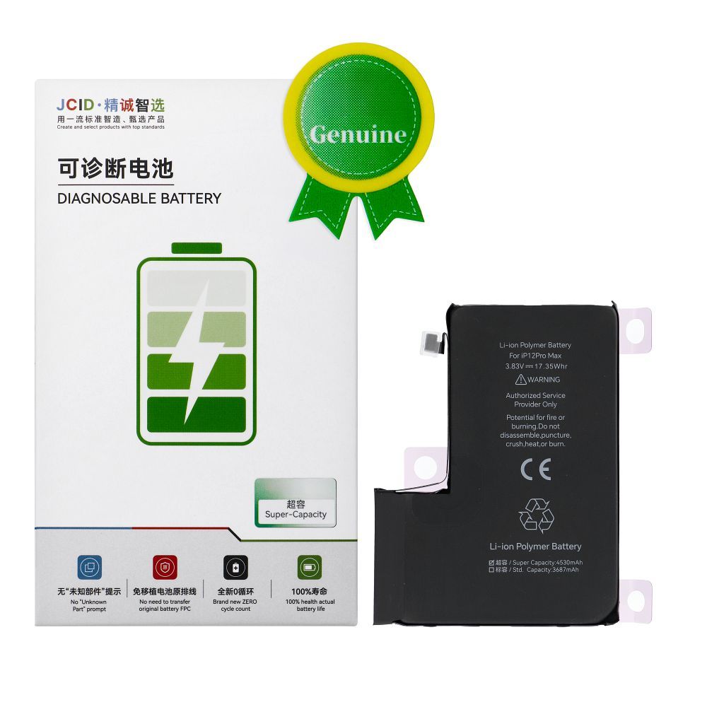 JCID diagnoositav ehtne aku iPhone 12 PRO MAX (suure võimsusega)
