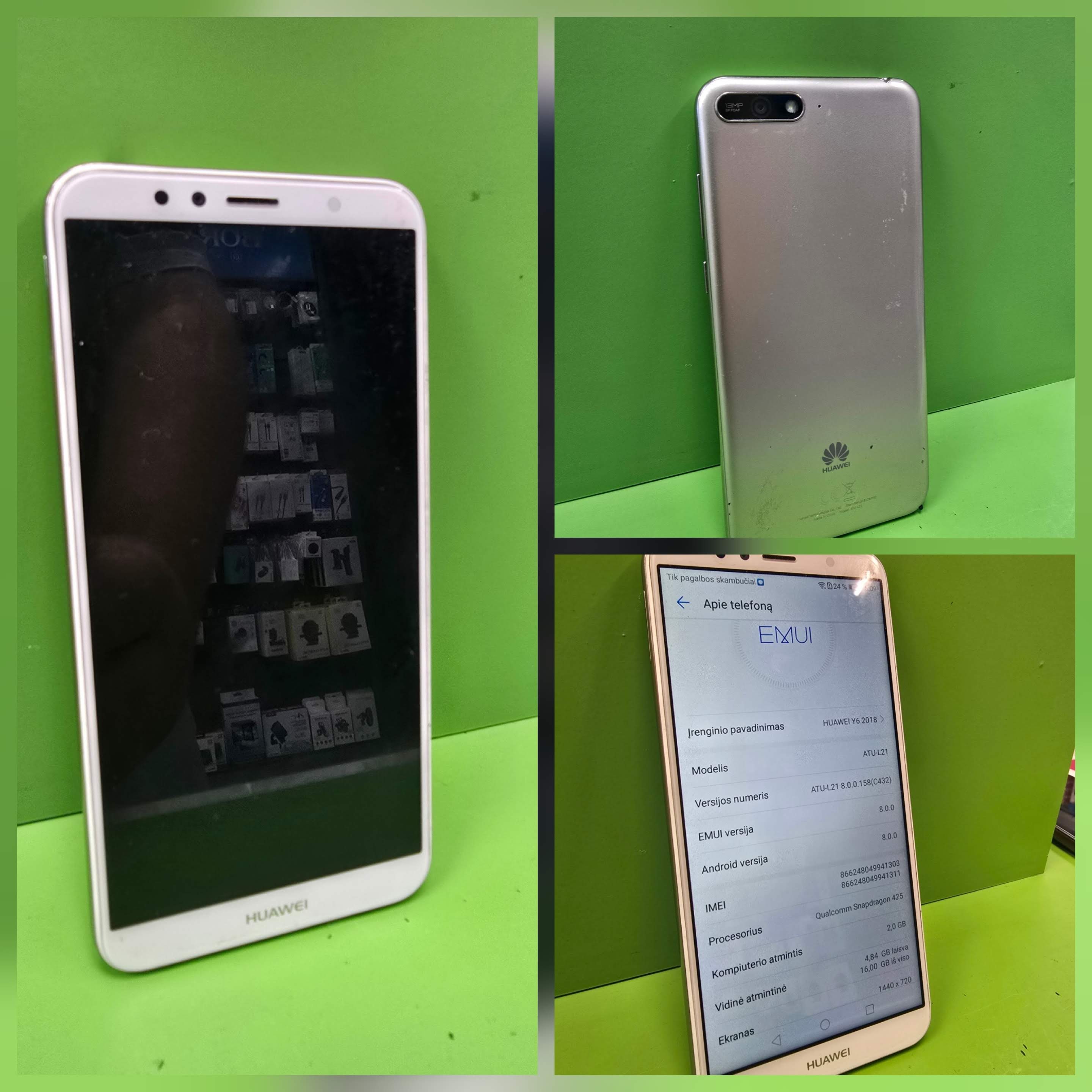 Huawei Y6 2018 16GB (Kasutatud toode)