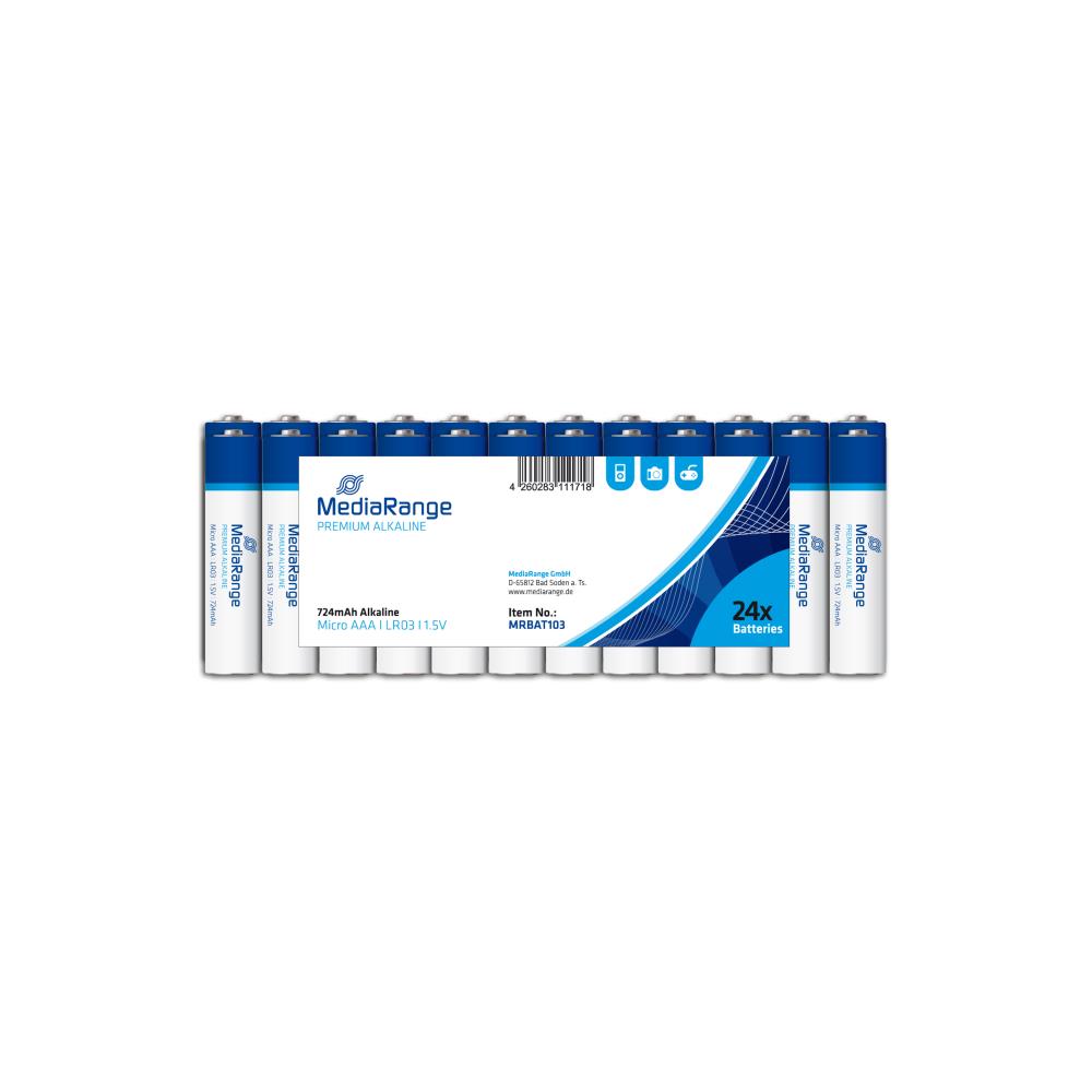 Aku ALKALINE AAA 1.5V/24PCS MRBAT103 MEDIARANGE