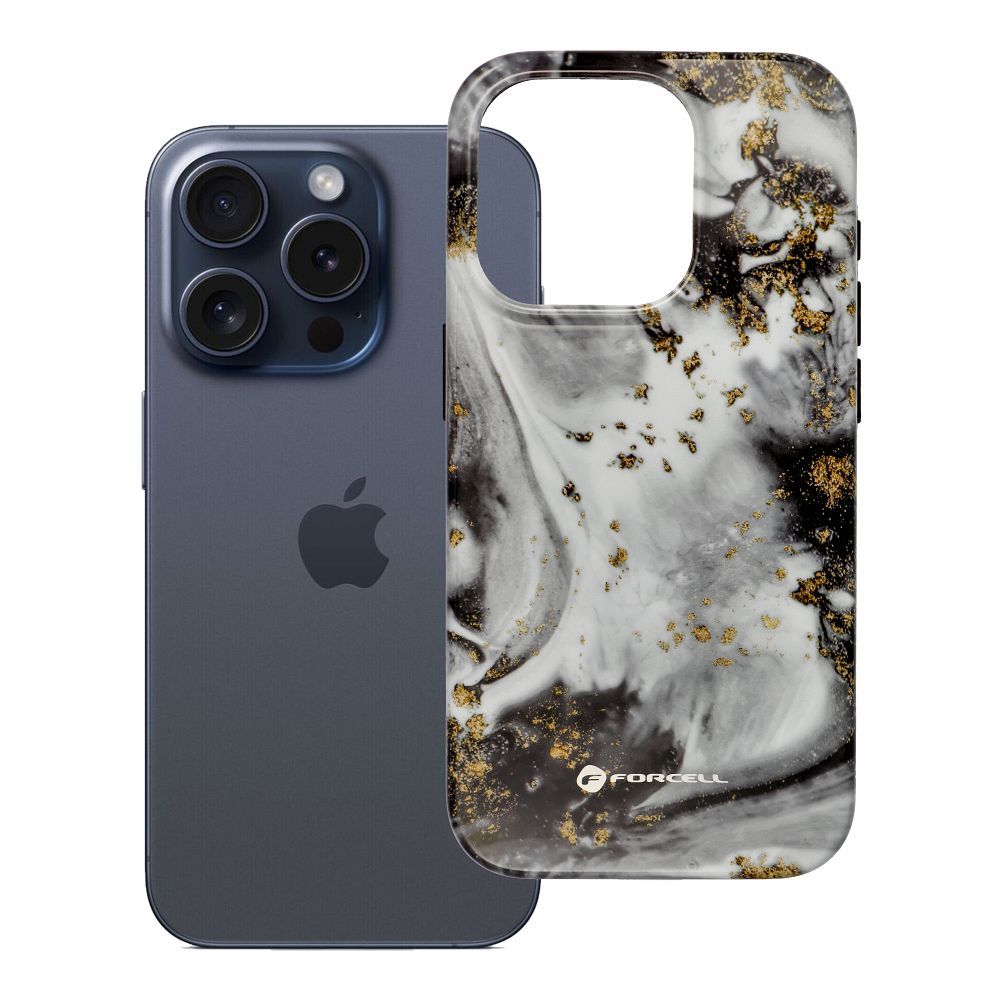 Ümbris jaoks iPhone 15 PRO Forcell F-Protect Mirage compatible with Magsafe Military Drop-Test hõbedane fog