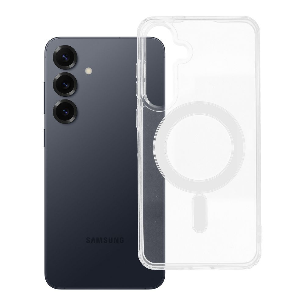 Чехол для Samsung S25 PLUS Clear Mag Cover (STR) совместимый с MagSafe прозрачный