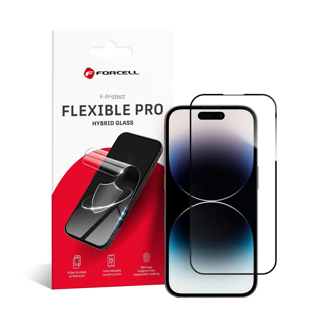 Hybrid glass to iPhone 14 PRO Forcell Flexible 5D must