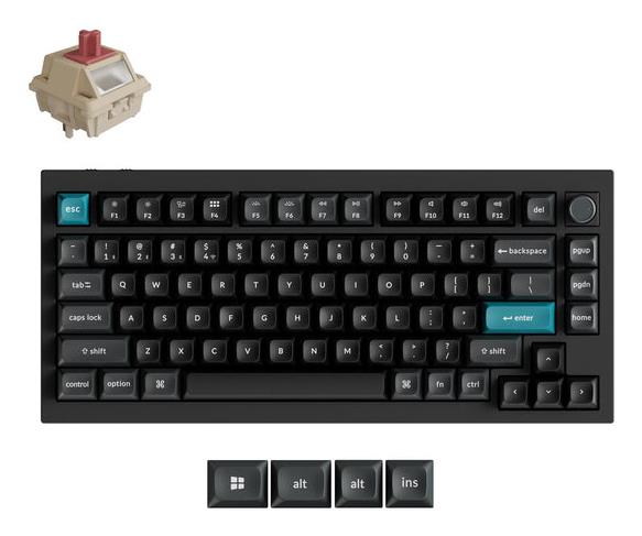 Juhtmevaba klaviatuur KEYCHRON Q1 Ultra Black Q1U-M1