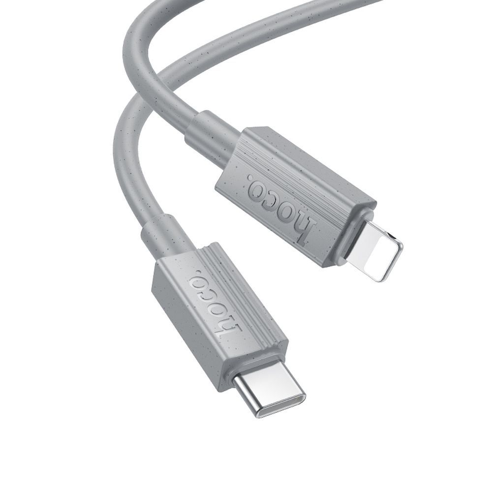 Кабель USB C to Lightning Hoco PD 27W 1 м X107 серый