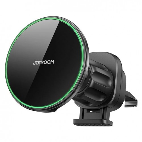 Autolaadija hoidik Joyroom JR-ZS214 Qi2 must juhtmevaba laadimine 15W magnetiline / ventilatsiooniava rest