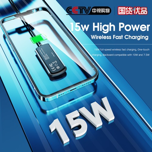 Juhtmevaba laadija Essager "Aurora" Magnetick Alus / Laadija Must 15W (Magsafe Compatible)