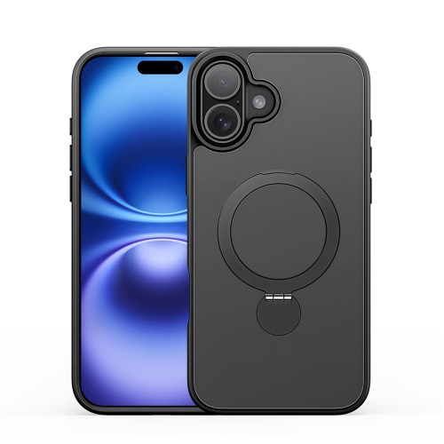 Telefoni ümbris Dux Ducis Yind 360 Ring Stand Apple iPhone 16 Pro Max must
