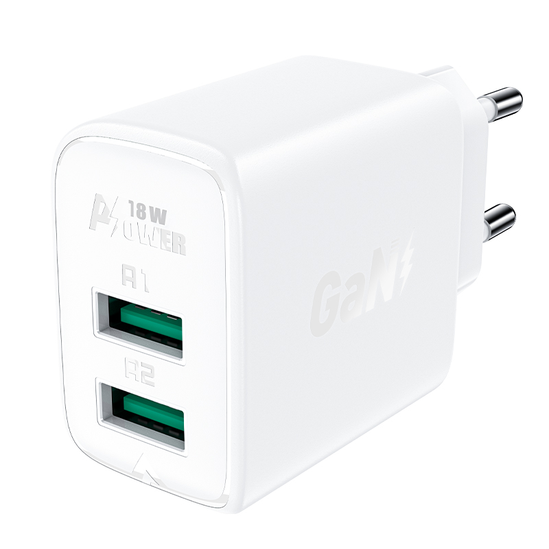 Acefast Laadija 2x USB 18W QC 3.0, AFC, FCP valge (A33 valge)
