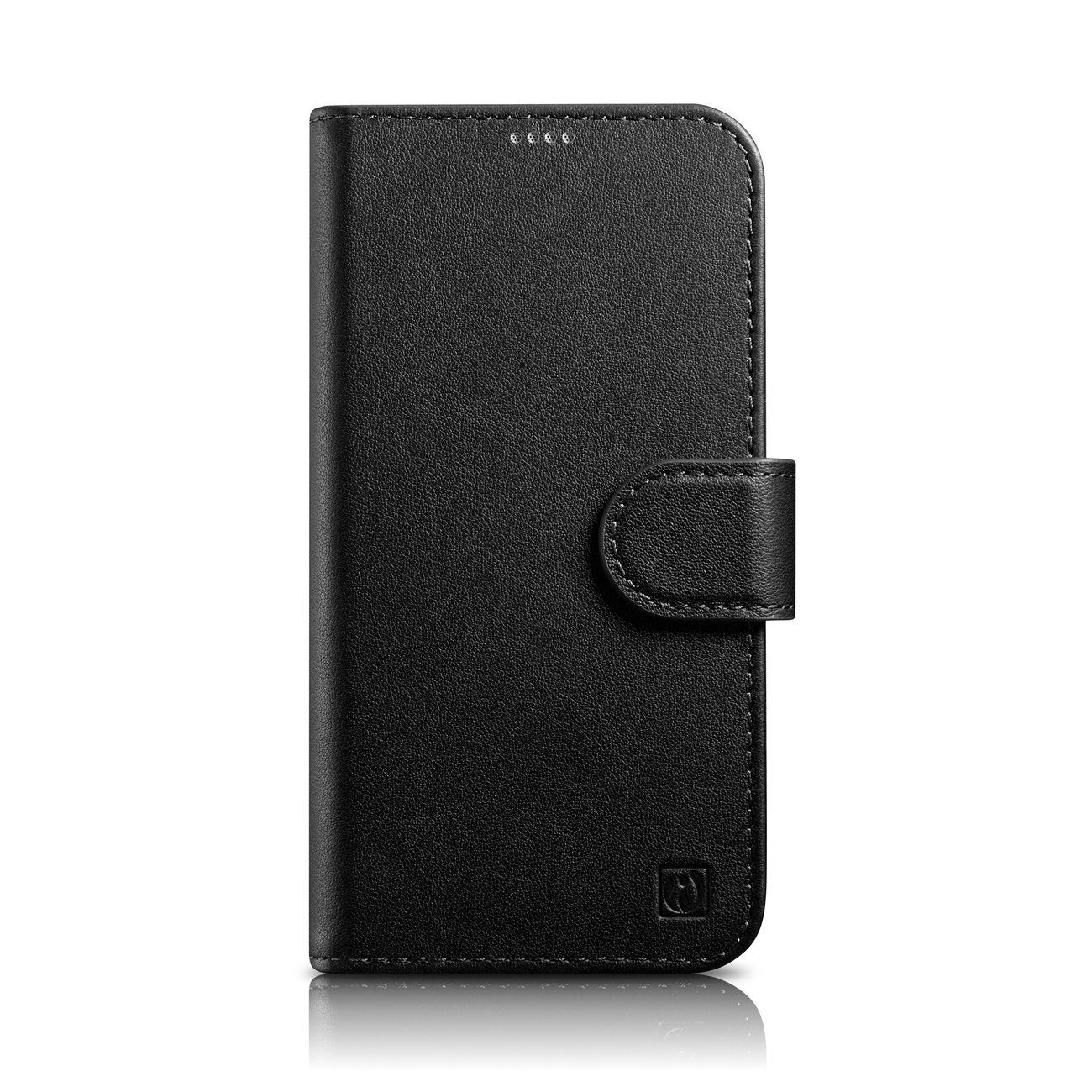 iCarer rahakoti ümbris 2in1 Cover iPhone 14 Plus Anti-RFID nahast klappümbris must (WMI14220727-BK)