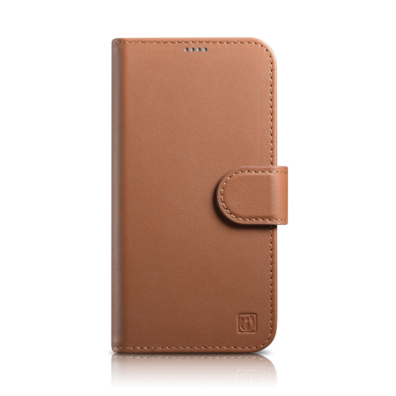 iCarer rahakoti ümbris 2in1 Cover iPhone 14 Pro Max nahast Flip Cover Anti-RFID pruun (WMI14220728-BN)