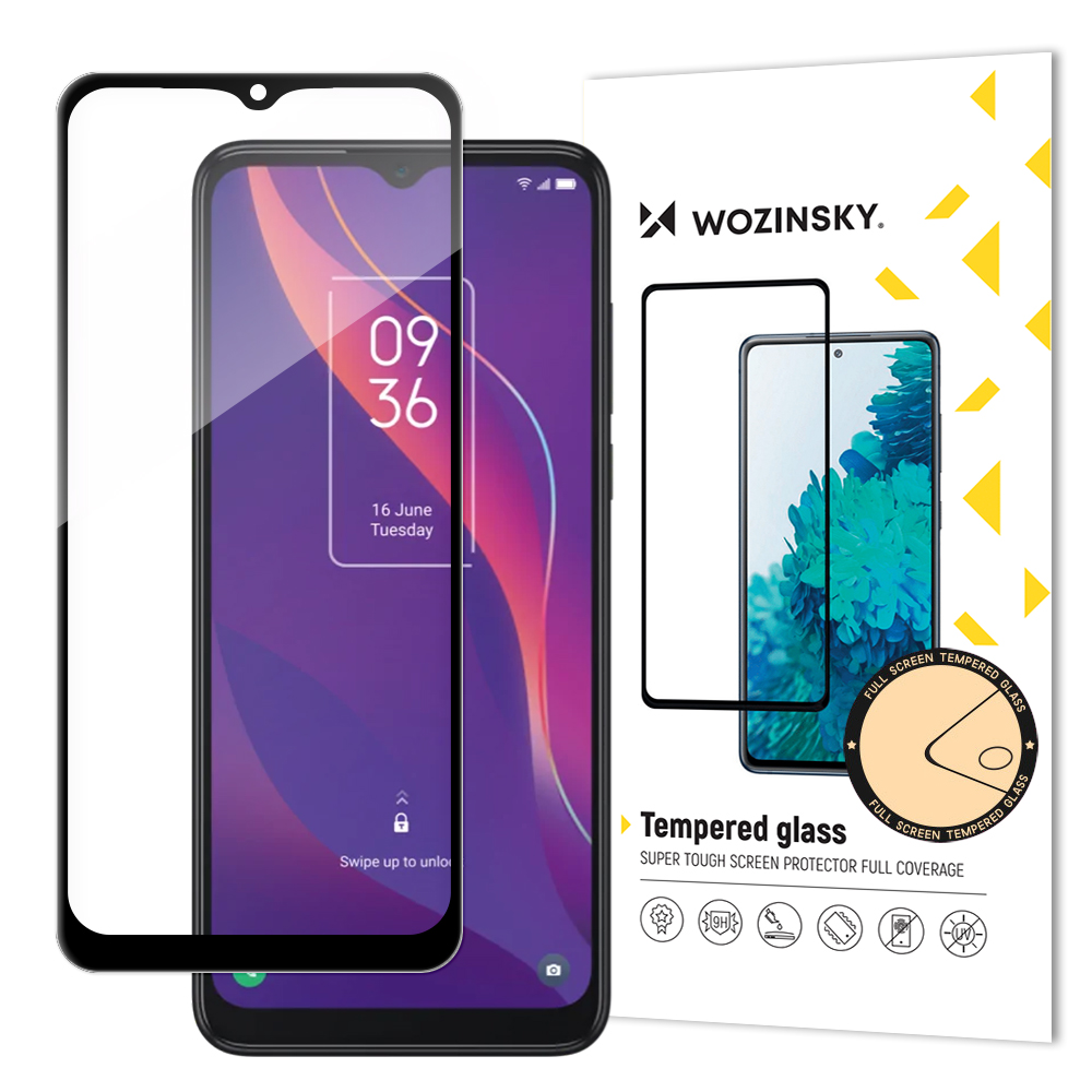 Wozinsky super kõva Full Glue karastatud klaasist täisekraan koos raamiga Case Friendly TCL 306 must