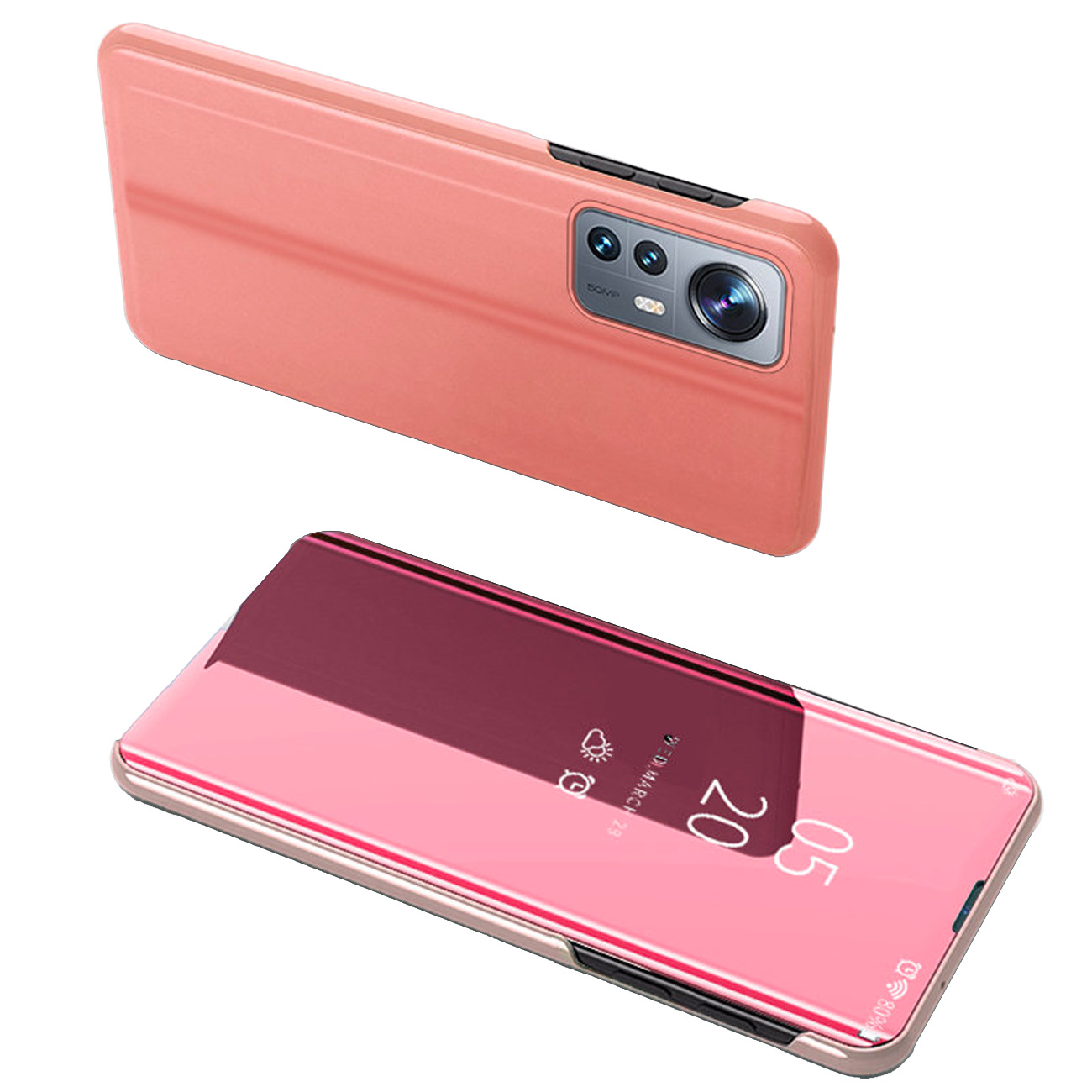 Clear View Case kate Xiaomi 12 Lite kaane klapiga roosa