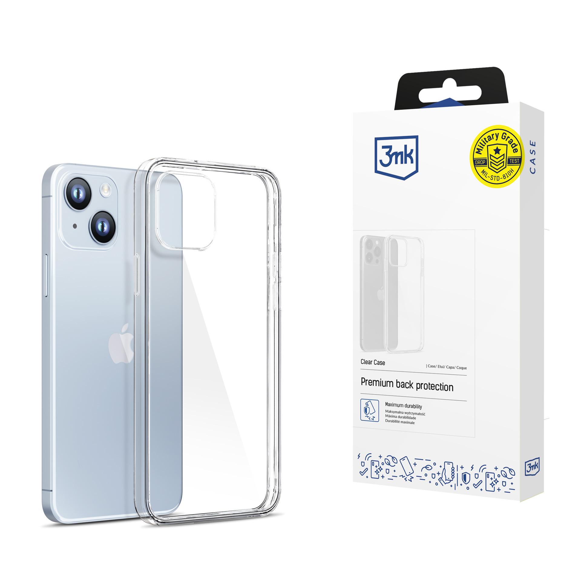 Silikoonist ümbris iPhone 14-le 3mk Clear Case sarjast - läbipaistev